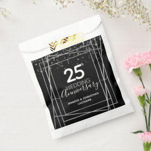 25th Wedding Anniversary Favour Bags