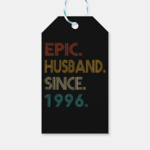 25th Wedding Anniversary Gift Him Epic Husband Gift Tags