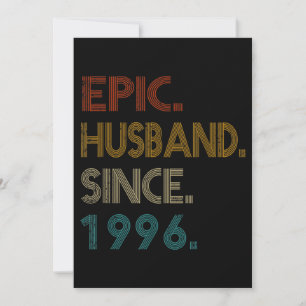 25th Wedding Anniversary Gift Him Epic Husband Invitation