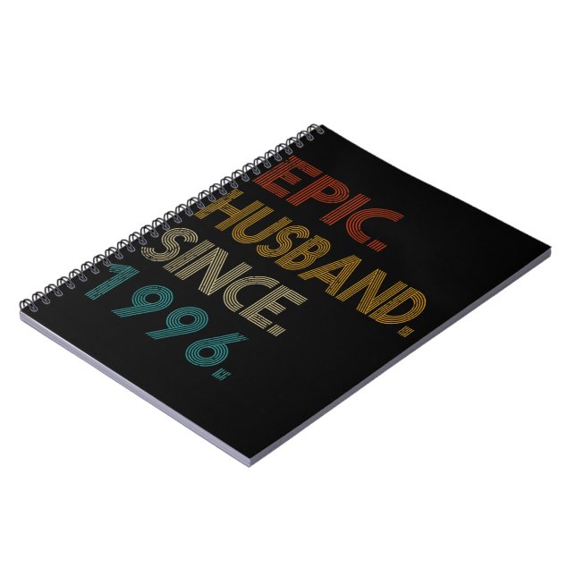 25th Wedding Anniversary Gift Him Epic Husband Notebook (Left Side)