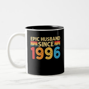 25th Wedding Anniversary Gift Him Two-Tone Coffee Mug