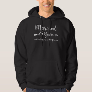 25th Wedding Anniversary Gifts for Him Her Couples Hoodie