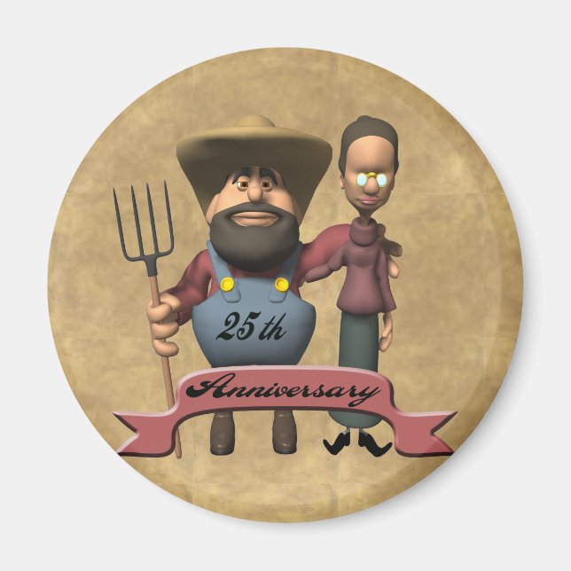 25th Wedding Anniversary Gifts Magnet (Front)