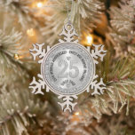 25th Wedding Anniversary Gold White Diamonds Snowflake Pewter Christmas Ornament<br><div class="desc">Celebrate your 25th wedding anniversary in style with this exquisite white and silver double heart adorned with stunning faux diamonds. A symbol of enduring love and commitment,  this elegant piece is the perfect way to mark this milestone occasion.</div>