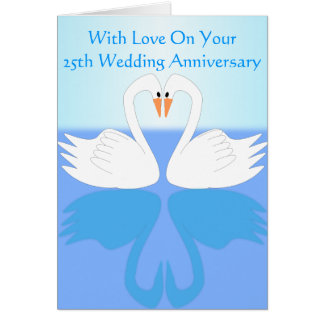 25th Wedding  Anniversary  Greeting  Cards  Zazzle co uk 