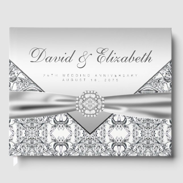 25th Wedding Anniversary Guest Book (Front)