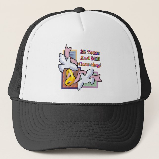 25th wedding anniversary gw trucker hat (Front)