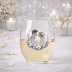 25th Wedding Anniversary Heirloom Celebration Stemless Wine Glass