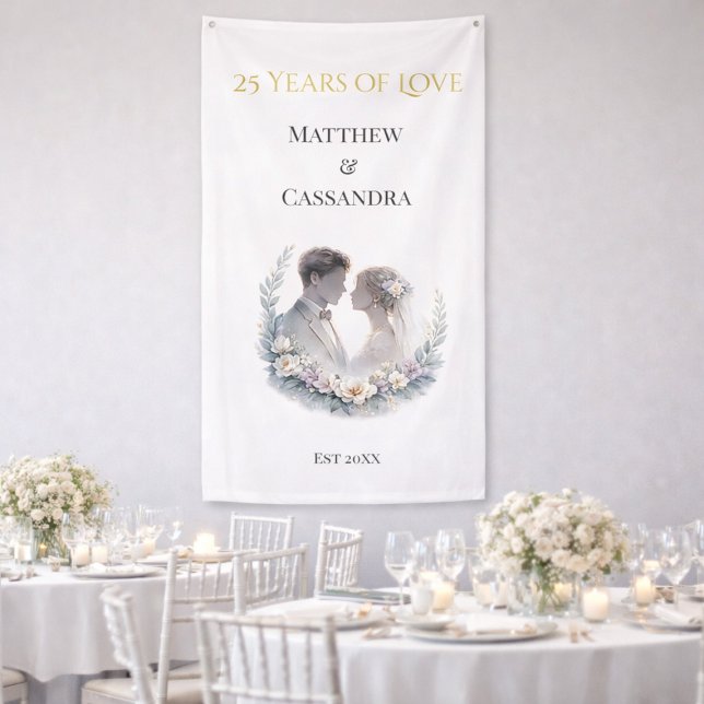 25th Wedding Anniversary Heirloom-Like Keepsake Banner (Creator Uploaded)