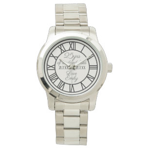 25th Wedding Anniversary Husband Roman Numerals Watch