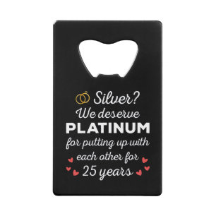 25th Wedding Anniversary I - Silver Funny Couple
