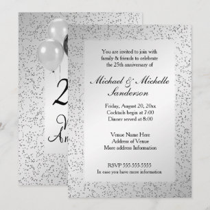 25th Wedding Anniversary Invitation