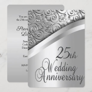 25th Wedding Anniversary Invitation