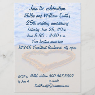 25th Wedding Anniversary Invitation