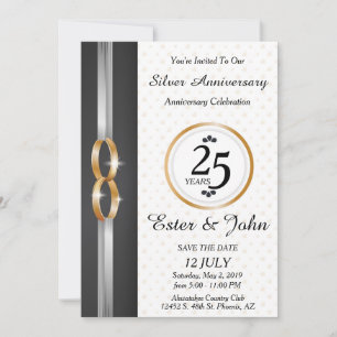 25th Wedding Anniversary Invitation