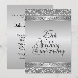25th Wedding Anniversary Invitation