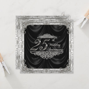 25th Wedding Anniversary Invitation Card