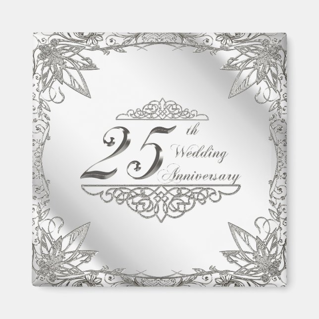 25th Wedding Anniversary Magnet (Front)