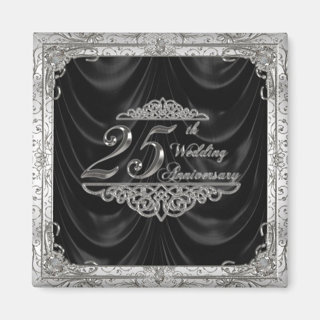 25th Wedding Anniversary Magnet (Front)