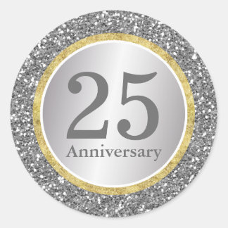 25th Wedding  Anniversary  Stickers  Zazzle co uk