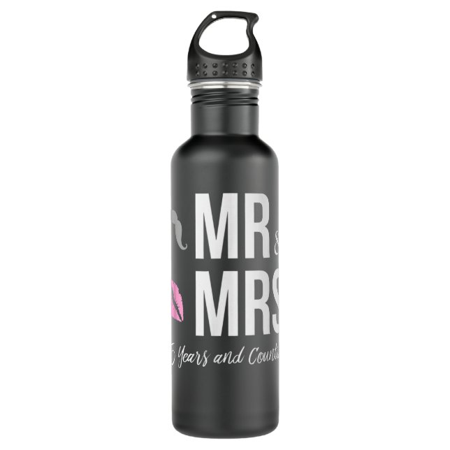 25th WEDDING ANNIVERSARY - Mr. & Mrs. 25 Years 710 Ml Water Bottle (Front)
