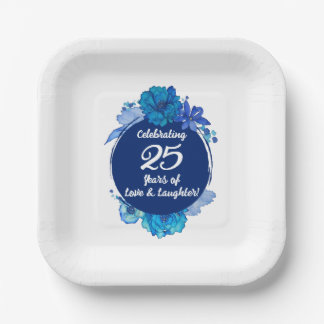 25th Wedding Anniversary Paper Plate