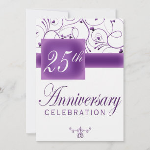 25th Wedding Anniversary Party Invitation