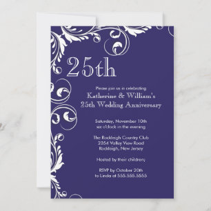 25th Wedding Anniversary Party Invitations
