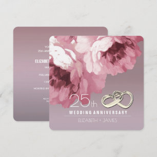25th Wedding Anniversary Party Invitations