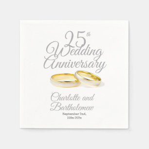 25th Wedding Anniversary Party Napkin