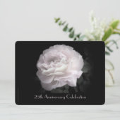 25th Wedding Anniversary Party Pale Pink Rose Invitation (Standing Front)