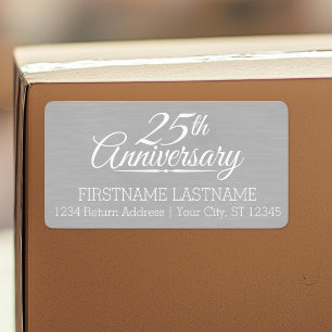 25th Wedding Anniversary Personalised Label