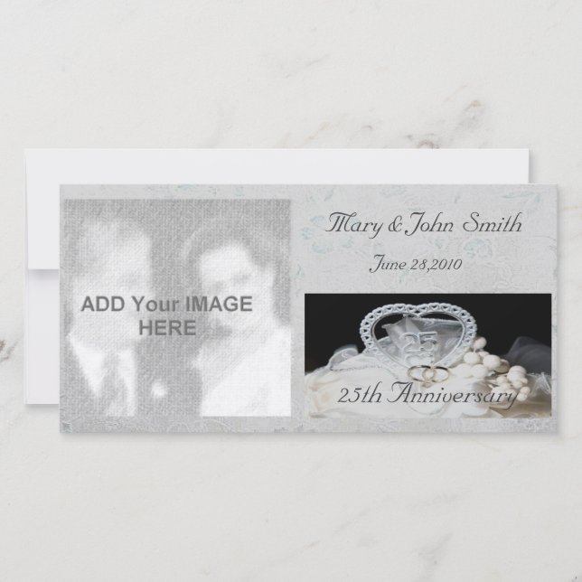 25th Wedding Anniversary Photo Card (Front)