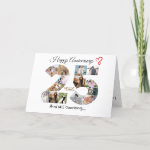 25th Wedding Anniversary Photo Card