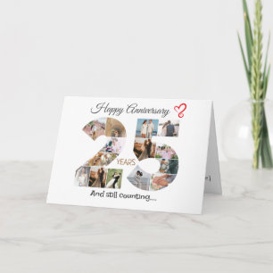 25th Wedding Anniversary Photo Card