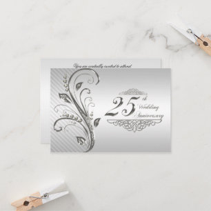 25th Wedding Anniversary RSVP Invitation