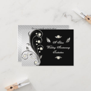 25th Wedding Anniversary RSVP Invitation Card