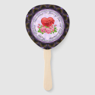 25th wedding anniversary Set of Fans