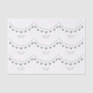 25th Wedding Anniversary Silver heart paper
