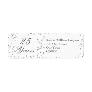 25th Wedding Anniversary Silver Stardust Confetti