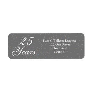 25th Wedding Anniversary Silver Stardust Confetti