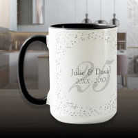 25th Wedding Anniversary Silver Stardust Confetti