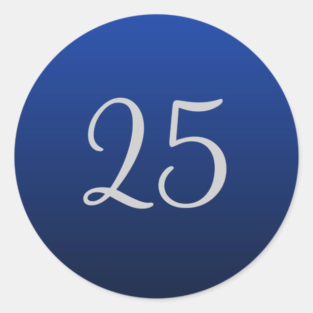 25th Wedding Anniversary Stickers (Front)