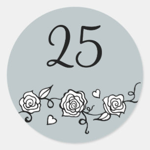 25th Wedding Anniversary Stickers