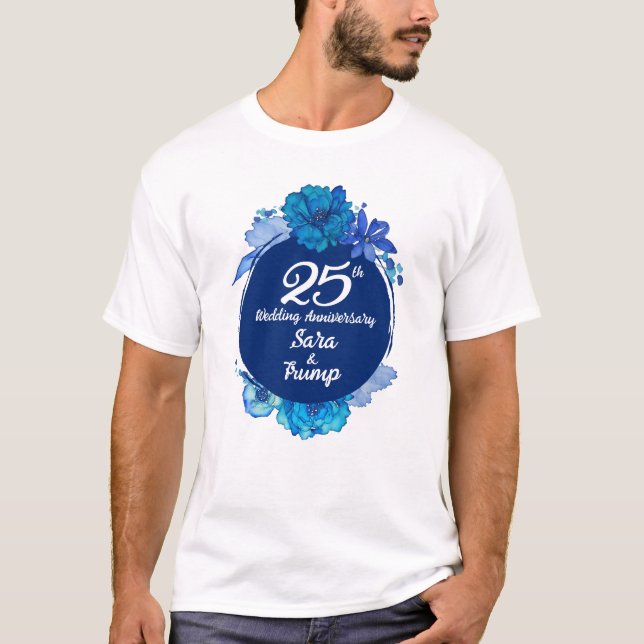 25th Wedding Anniversary T shirt (Front)