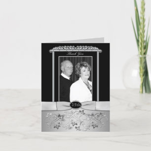 25th Wedding Anniversary Thank You Card with Photo
