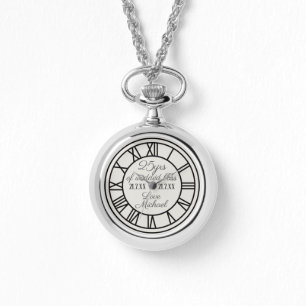 25th Wedding Anniversary Watch Roman Numerals