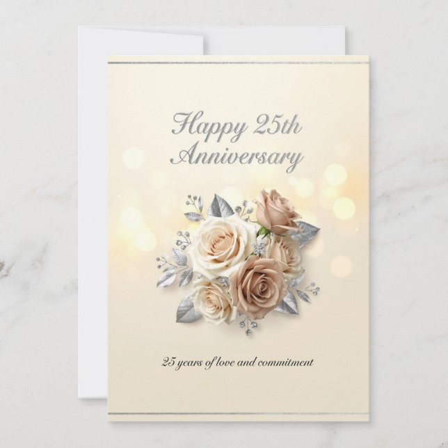 25th wedding greeting cards (Front)