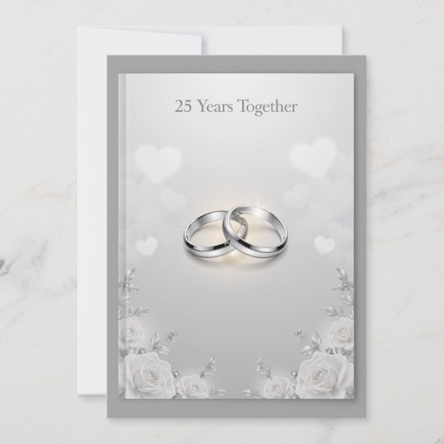 25th wedding greeting cards (Front)