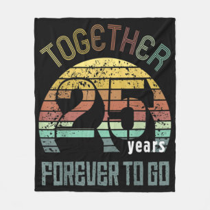 25th Years Wedding Anniversary Fleece Blanket